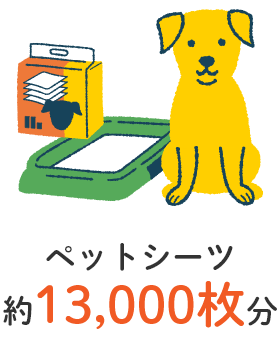 ペットシーツ約13,000枚分