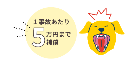 1事故あたり5万円まで補填
